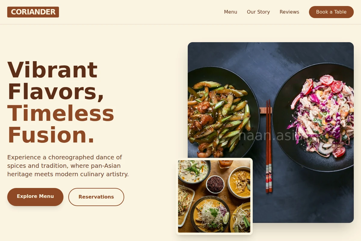 Coriander Asian Fusion Food